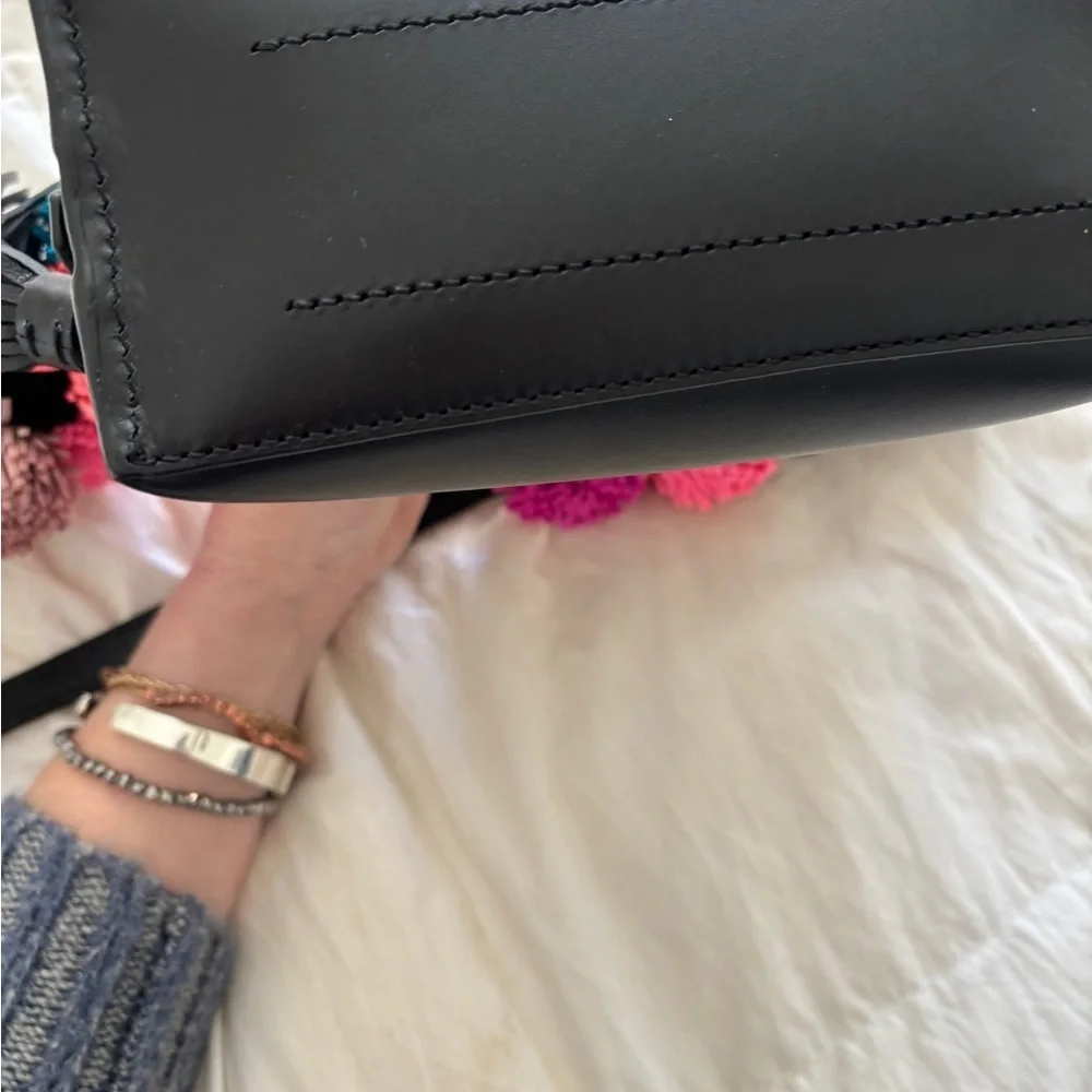 Loeffler randall new Black Pom-Pom Embellished Women's Bag